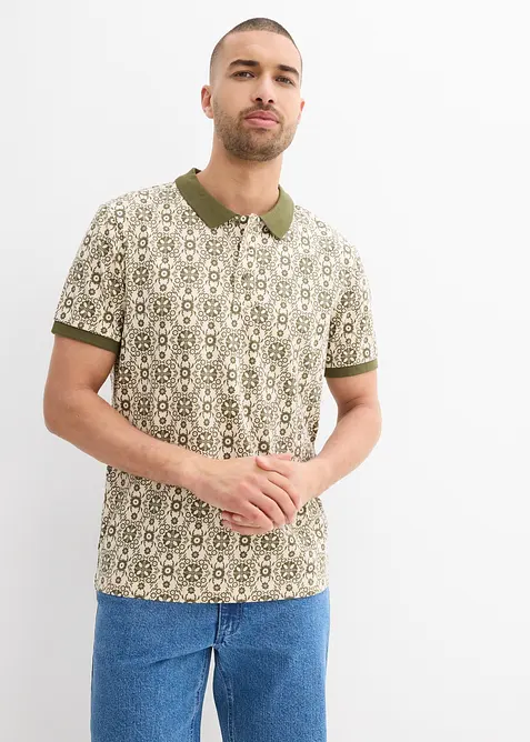 Kortermet poloskjorte i økologisk bomull, bonprix