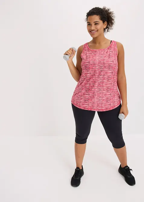 Treningstopp med racerback, hurtigtørkende, bonprix