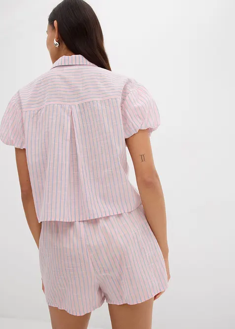 Kortermet bluse av 100% bomull, bonprix