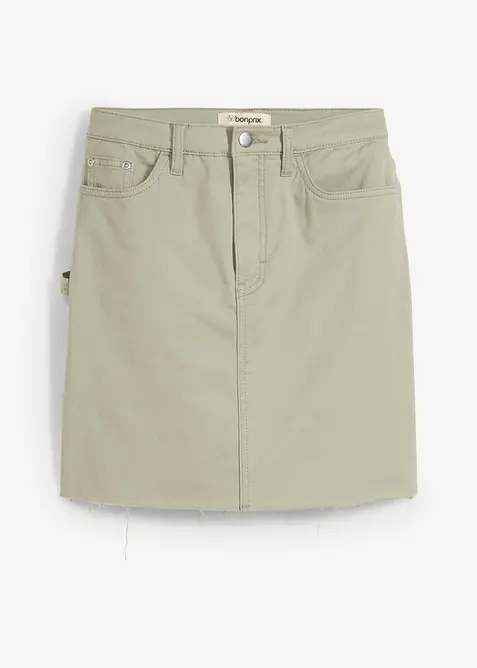 Miniskjørt i bomull med elastan, bonprix