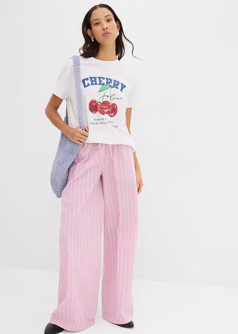 Slip on-bukse av ren bomull, bonprix