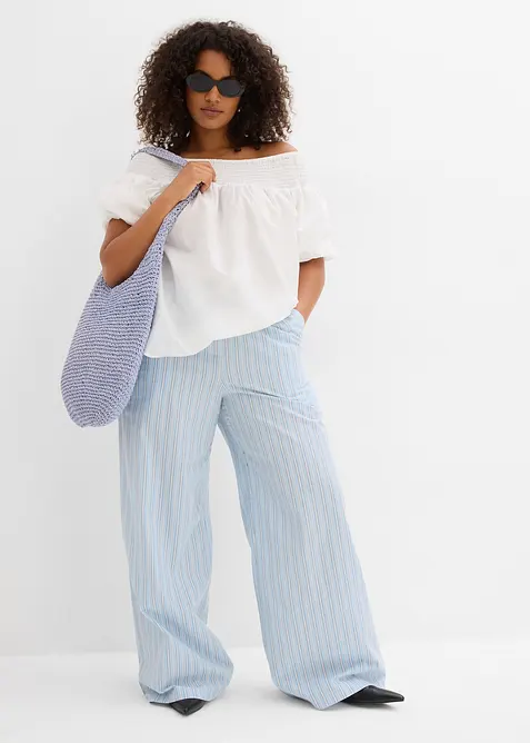 Slip on-bukse av ren bomull, bonprix