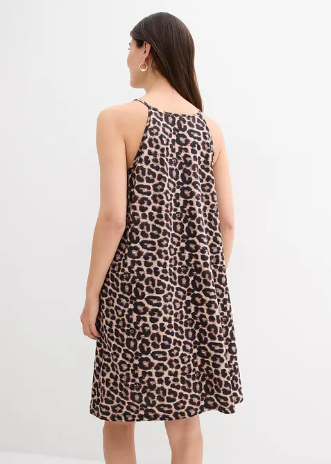 Kjole med leopardmønster av 100% bomull, bonprix