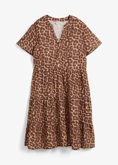 Kjole i myk musselin, bonprix