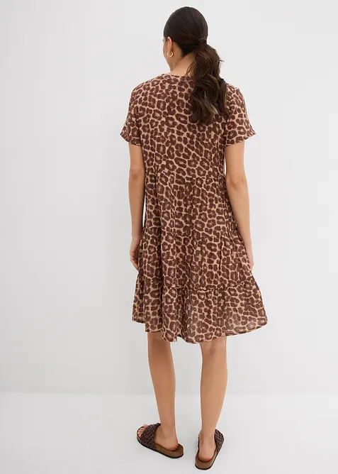 Kjole i myk musselin, bonprix