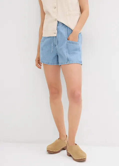 Jeansshorts High Waist, komfortlinning, bonprix
