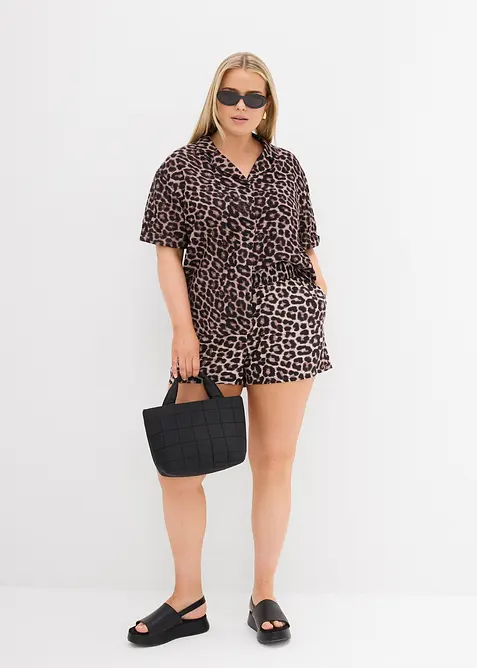 Oversized bluse i musselin, bonprix
