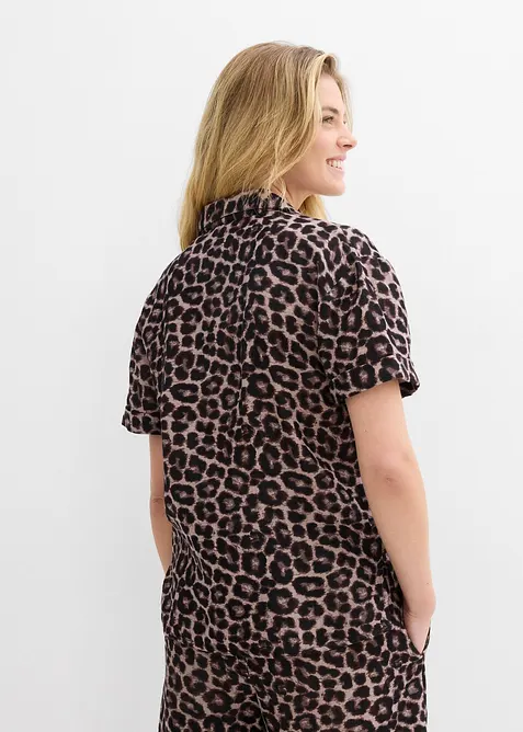Oversized bluse i musselin, bonprix