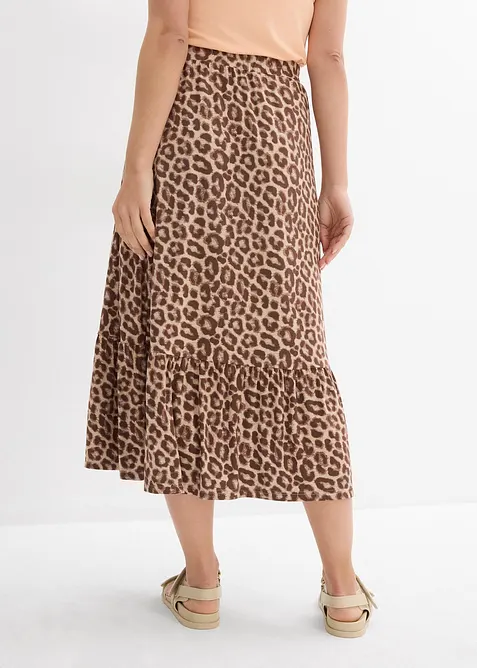 Jerseyskjørt av viskosemiks, bonprix