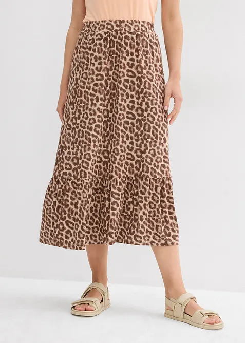 Jerseyskjørt av viskosemiks, bonprix