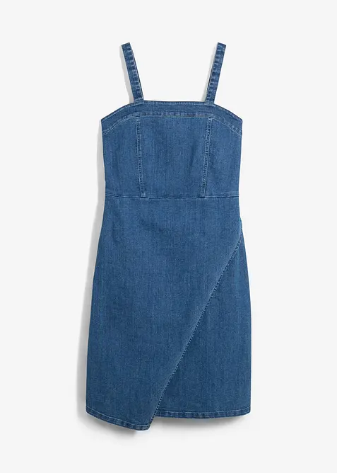 Denimkjole i omslagsstil, bonprix