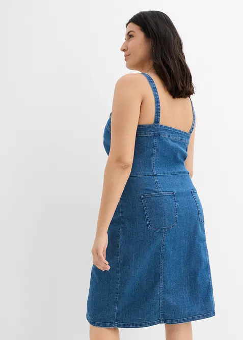 Denimkjole i omslagsstil, bonprix