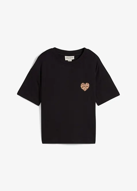 Kort T-skjorte med lave skulders&oslash;mmer, bonprix