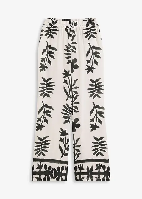 Bukse i lett viskose med print, bonprix