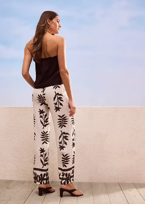 Bukse i lett viskose med print, bonprix