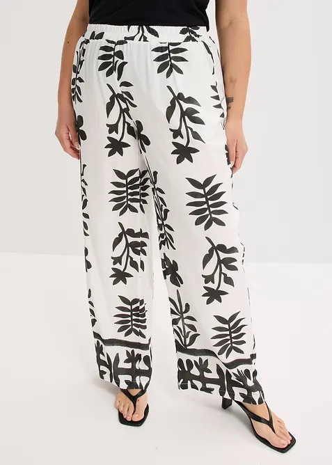 Bukse i lett viskose med print, bonprix