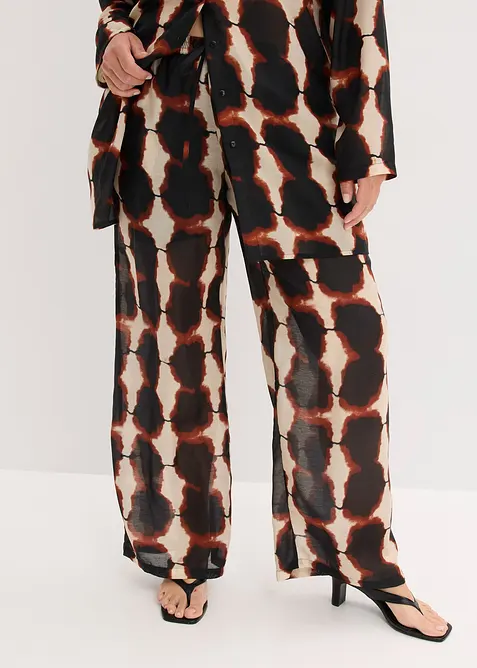 Vid bukse med batikkprint, bonprix