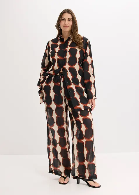 Vid bukse med batikkprint, bonprix