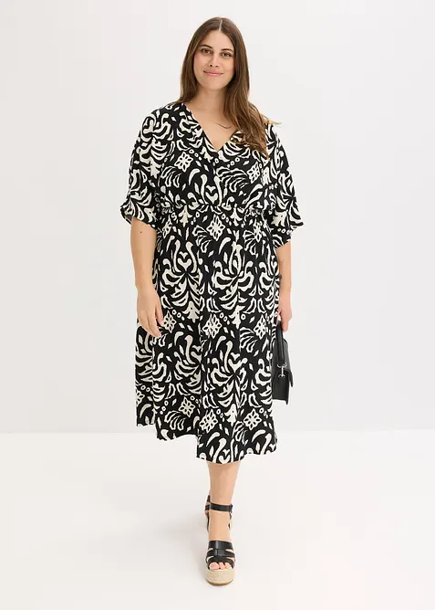 Jerseykjole med trykt m&oslash;nster, bonprix