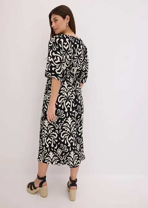 Jerseykjole med trykt m&oslash;nster, bonprix