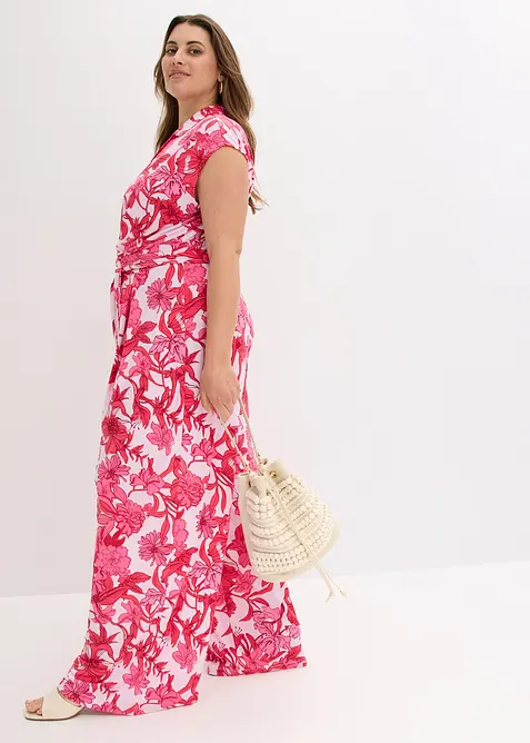 Jumpsuit i jersey med trykk, bonprix