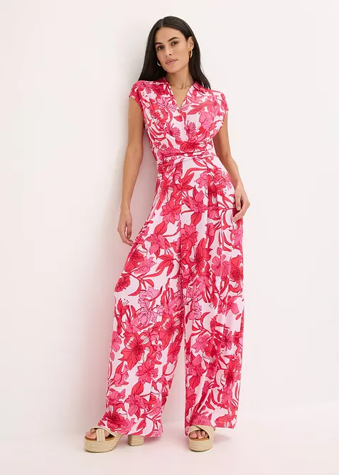 Jumpsuit i jersey med trykk, bonprix