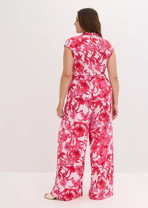 Jumpsuit i jersey med trykk, bonprix