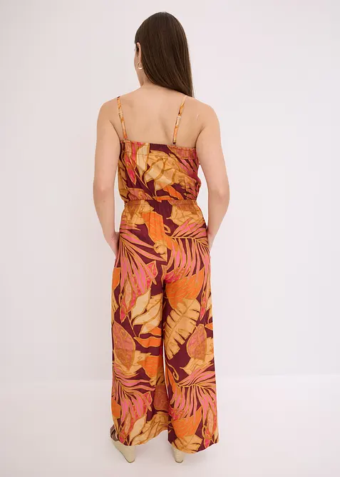 Jumpsuit i lett viskose med trykt m&oslash;nster, bonprix