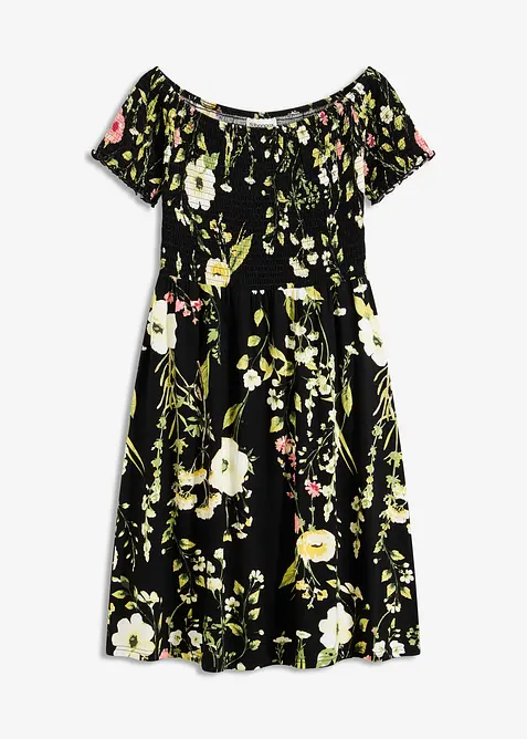 Off shoulder-kjole i myk viskosemiks, bonprix