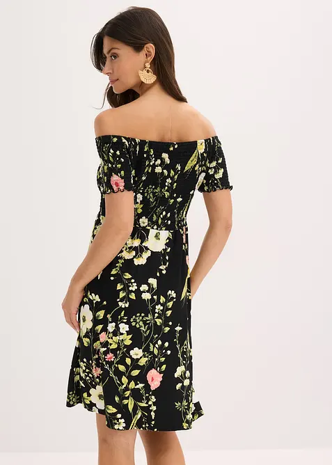 Off shoulder-kjole i myk viskosemiks, bonprix