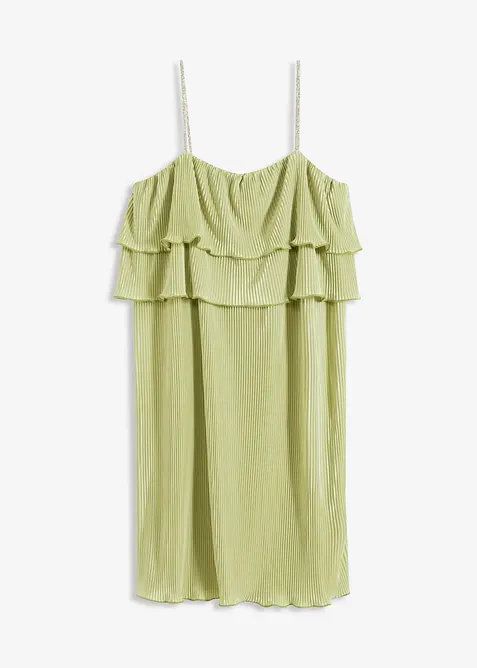 Jerseykjole med pliss&eacute;, bonprix