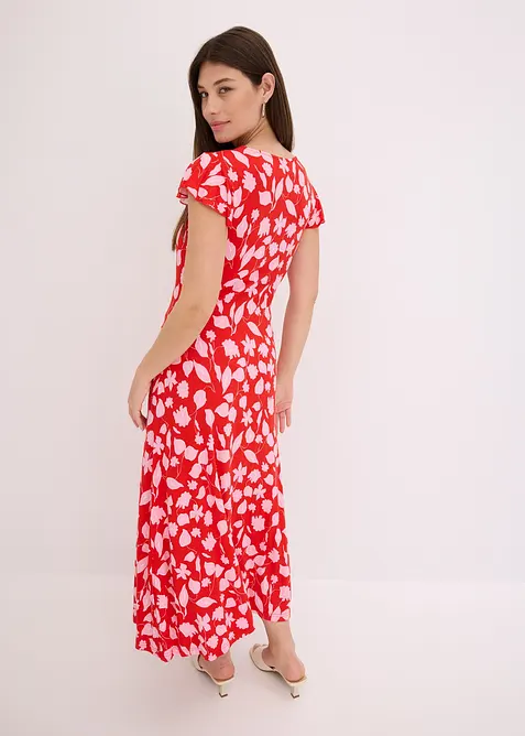 Jerseykjole i myk viskosemiks med trykt m&oslash;nster, bonprix