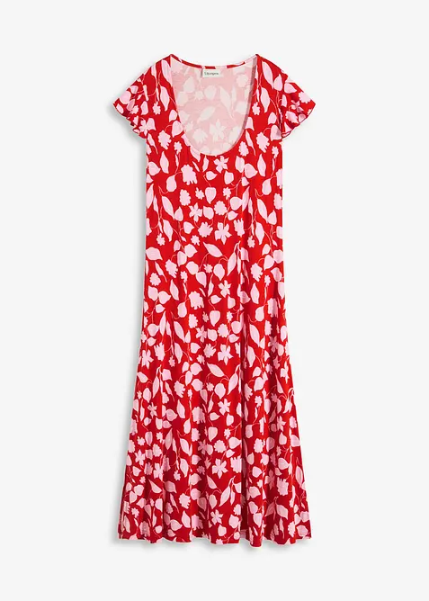 Jerseykjole i myk viskosemiks med trykt m&oslash;nster, bonprix