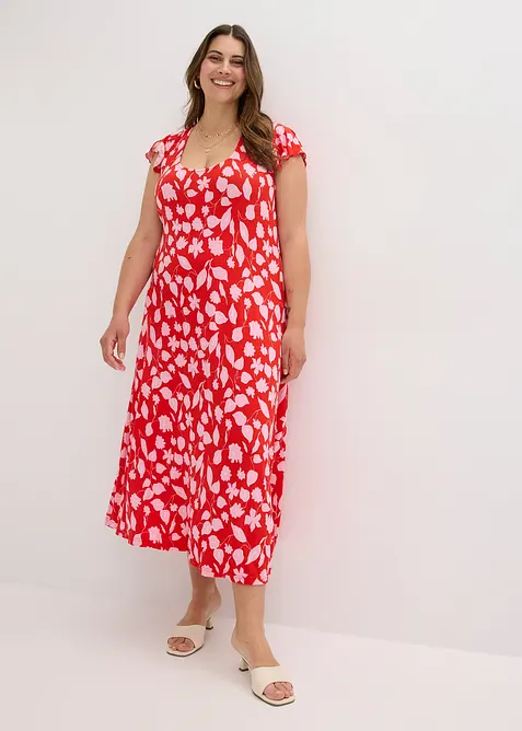 Jerseykjole i myk viskosemiks med trykt m&oslash;nster, bonprix