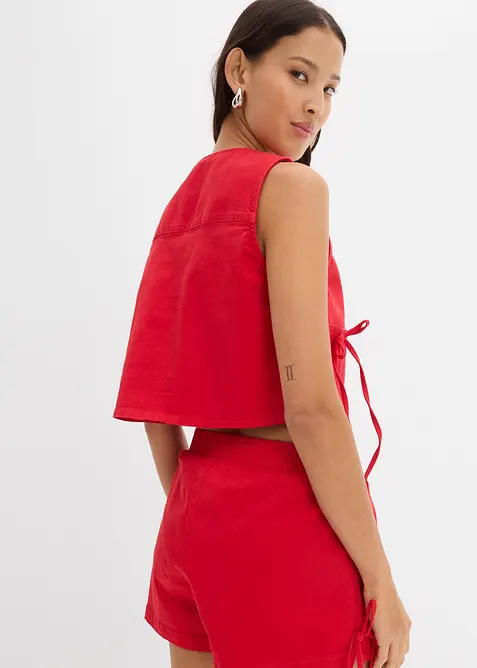 Twill-vest av elastisk miks av økologisk bomull, bonprix