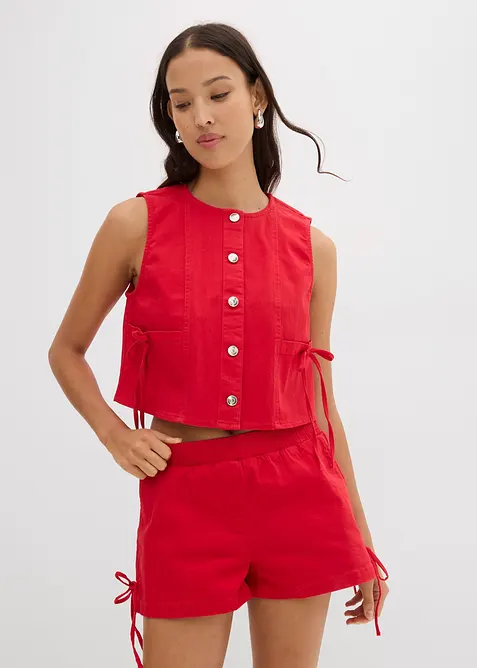 Twill-vest av elastisk miks av økologisk bomull, bonprix