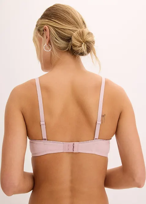 Vattert spile-BH med myk økologisk bomull (2-pack), bonprix