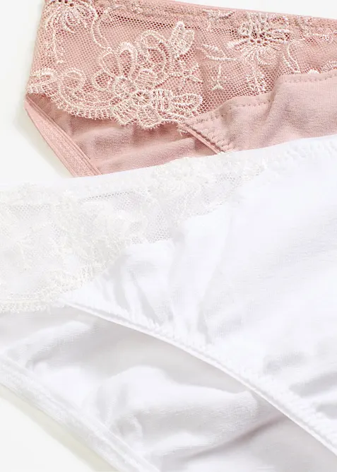 Truse med blonder (4-pack), bonprix