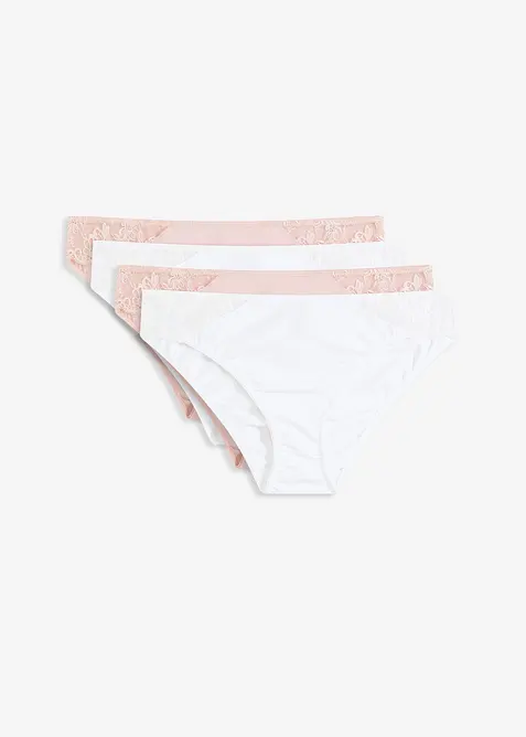 Truse med blonder (4-pack), bonprix