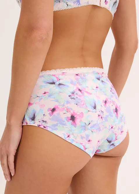 Truse med økologisk bomull og høy midje (4-pack), bonprix