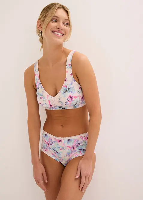 Truse med &oslash;kologisk bomull og h&oslash;y midje (4-pack), bonprix