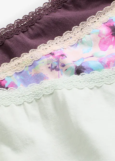 Truse med økologisk bomull og høy midje (4-pack), bonprix