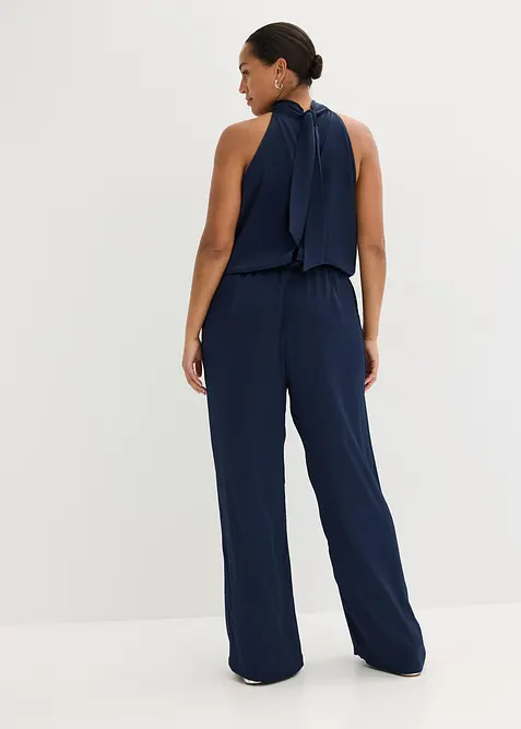 Jumpsuit i strukturert sateng, bonprix