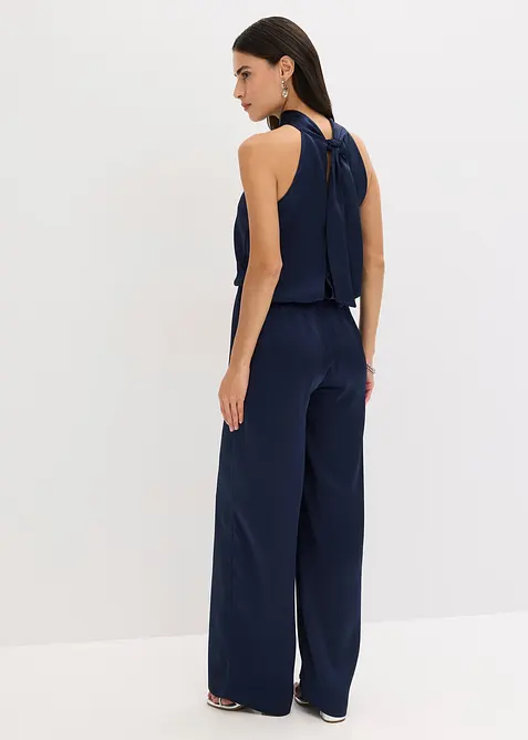 Jumpsuit i strukturert sateng, bonprix