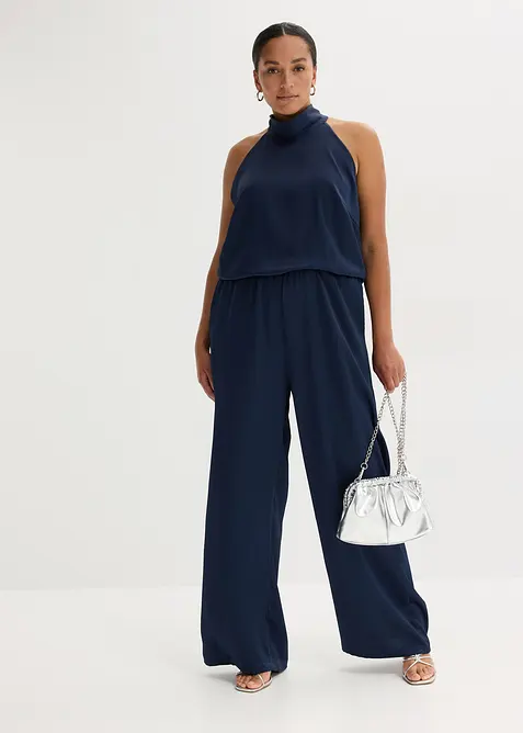 Jumpsuit i strukturert sateng, bonprix