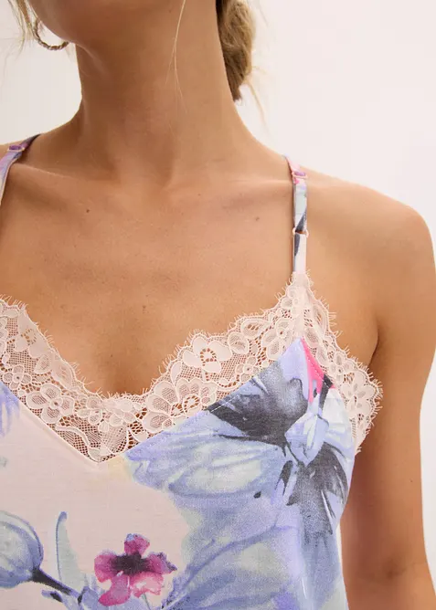 Kort nattkjole i myk viskosemiks, bonprix