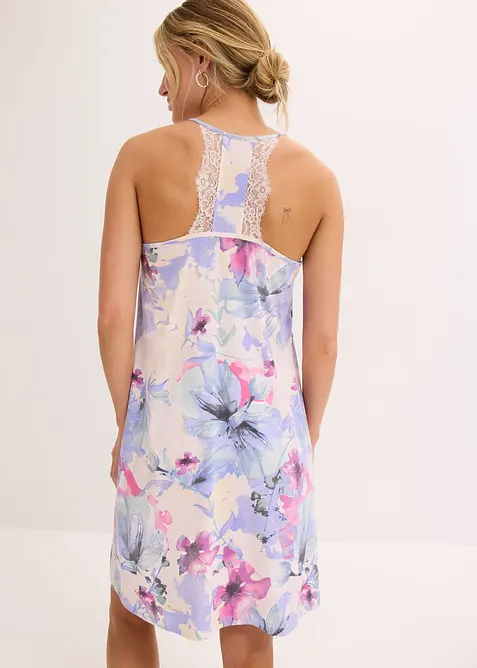 Kort nattkjole i myk viskosemiks, bonprix