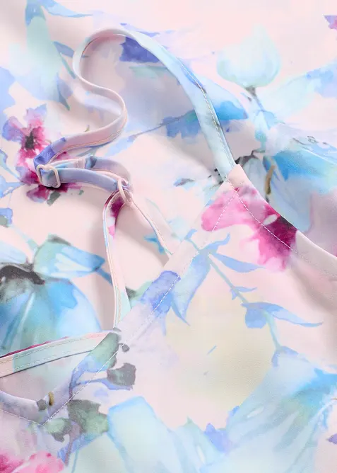 Lang nattkjole i glinsende sateng, bonprix