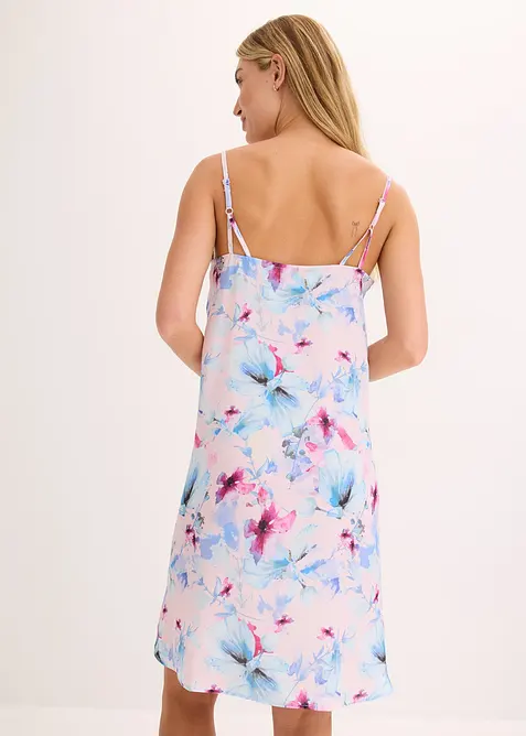 Lang nattkjole i glinsende sateng, bonprix