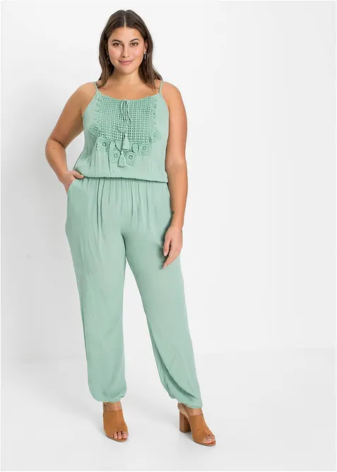Jumpsuit i strukturert viskose, bonprix